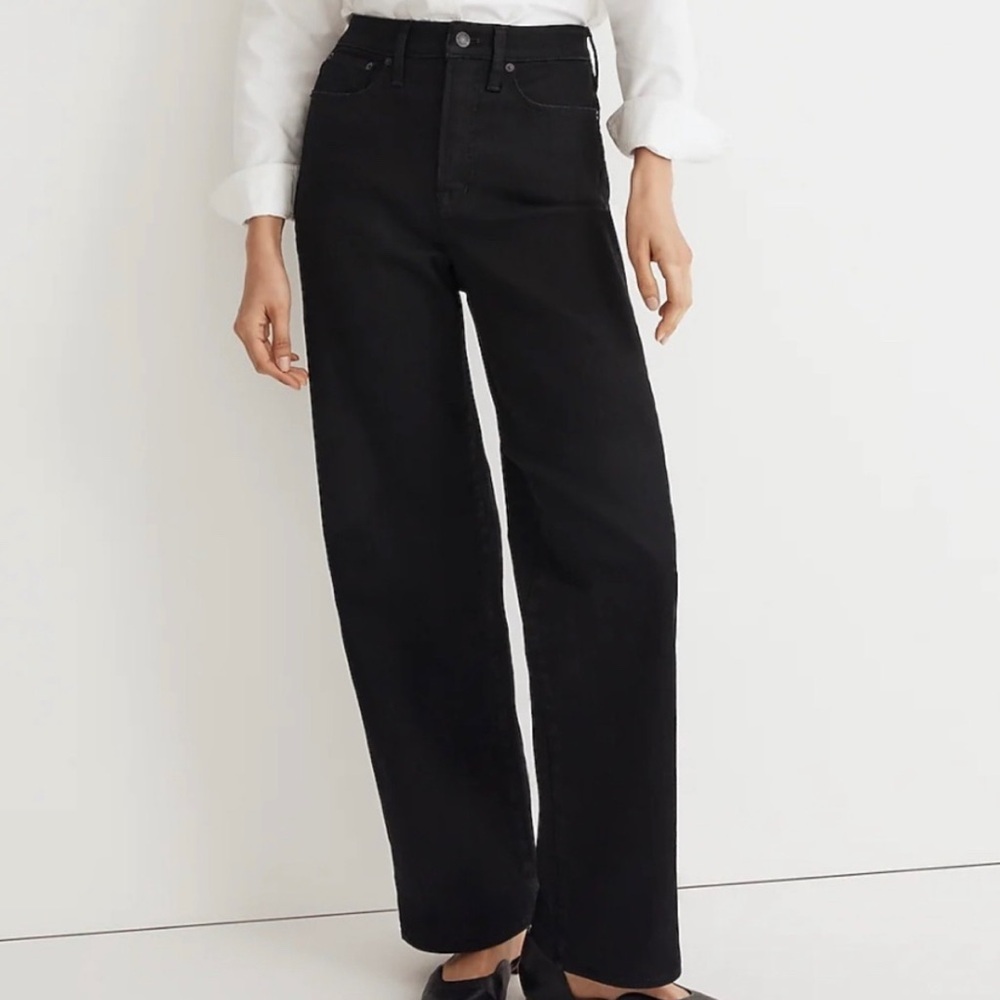 NWOT Madewell perfect vintage wide leg jeans black wash